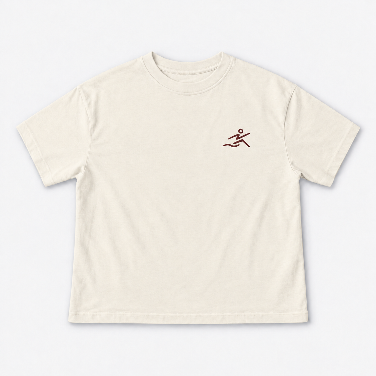 T-Shirt Bianco spento - Bordeaux