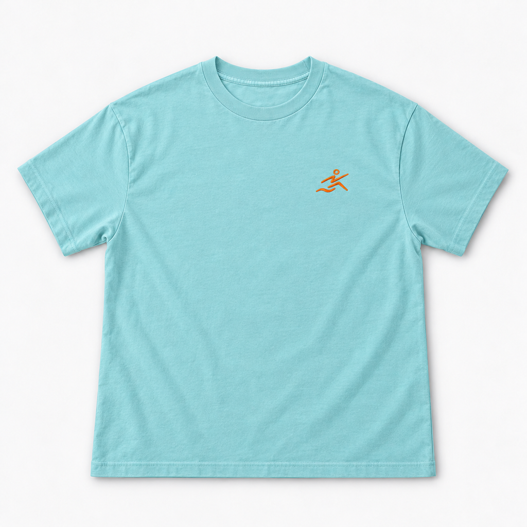T-Shirt Turchese-Arancione