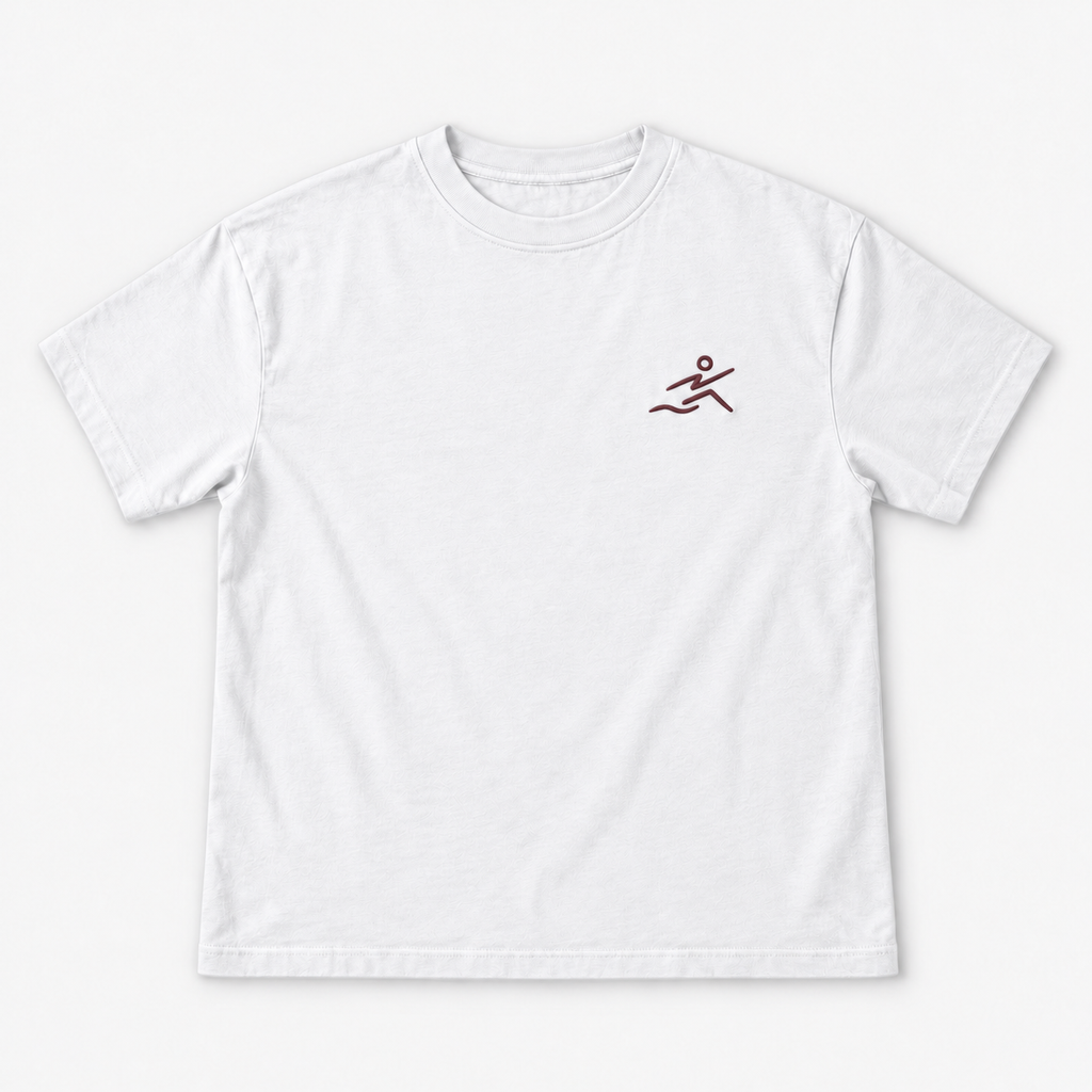 T-Shirt Bianco panna-Bordeaux
