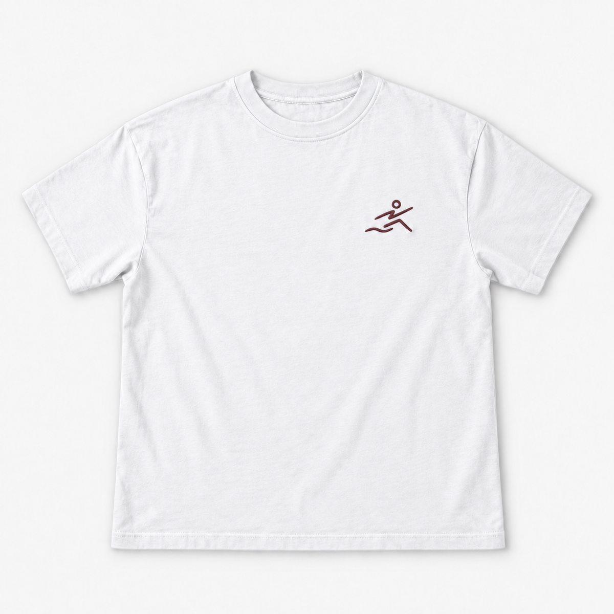 T-Shirt Bianco panna-Bordeaux